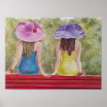 Outstanding and Classy Girlfriends Poster<br><div class="desc">A Beautiful way to decorate any room in your home - a great housewarming gift,  birthday gift,  anniversary gift and even a wedding gift!!!! .. Make your walls speak to you with this lovely painting in watercolors by the designer</div>