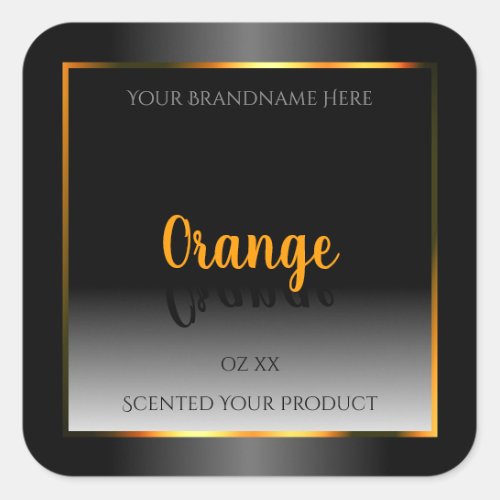 Outstanding Black White Product Label Orange Frame