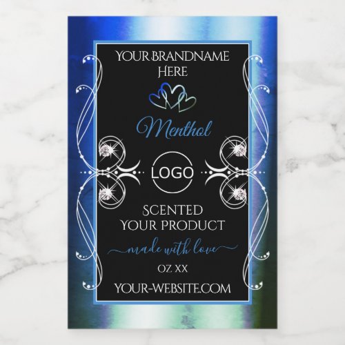 Outstanding Blue Teal Black Product Labels Logo