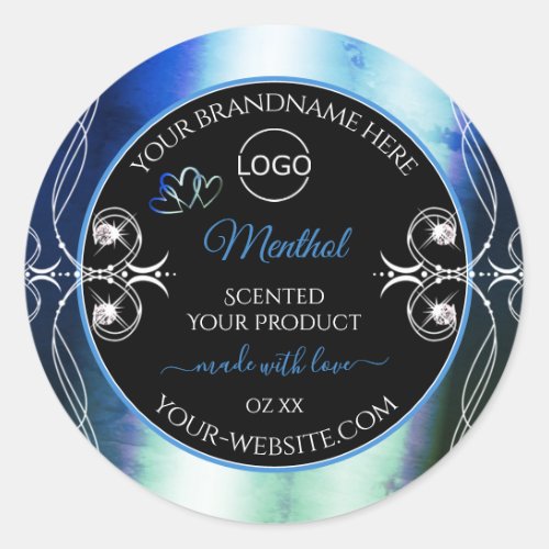 Outstanding Blue Teal Black Product Labels Logo