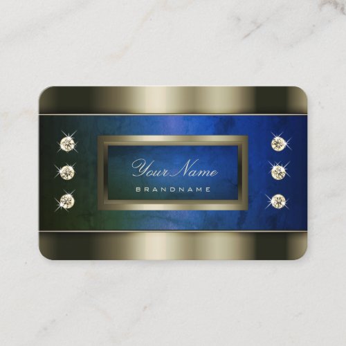 Outstanding Chrome Effect with Green Blue Marble Business Card