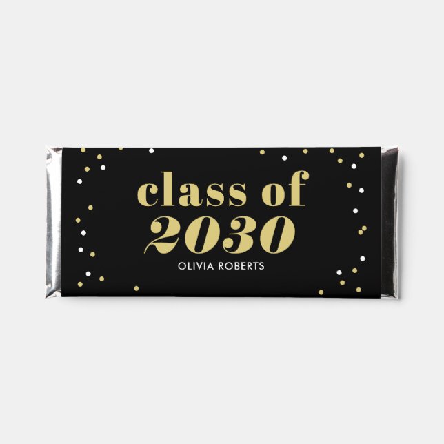 Outstanding Class Editable Color Graduation Hershey Bar Favors (Front)