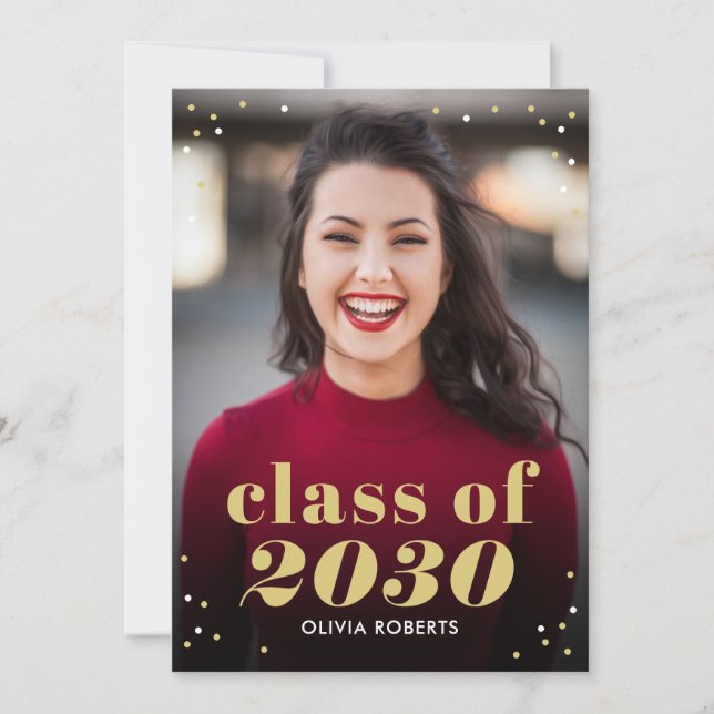 Outstanding Class Editable Color Graduation Invitation (Front)