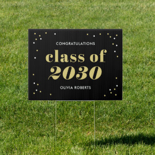 Outstanding Class EDITABLE COLOR Graduation Yard Sign