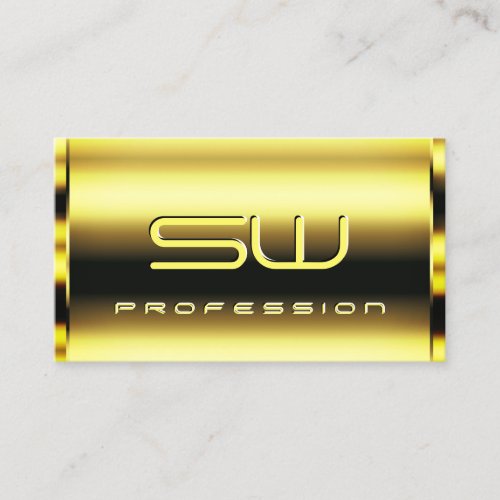 Outstanding Gold Effects Modern 3D Letters Quality Business Card
