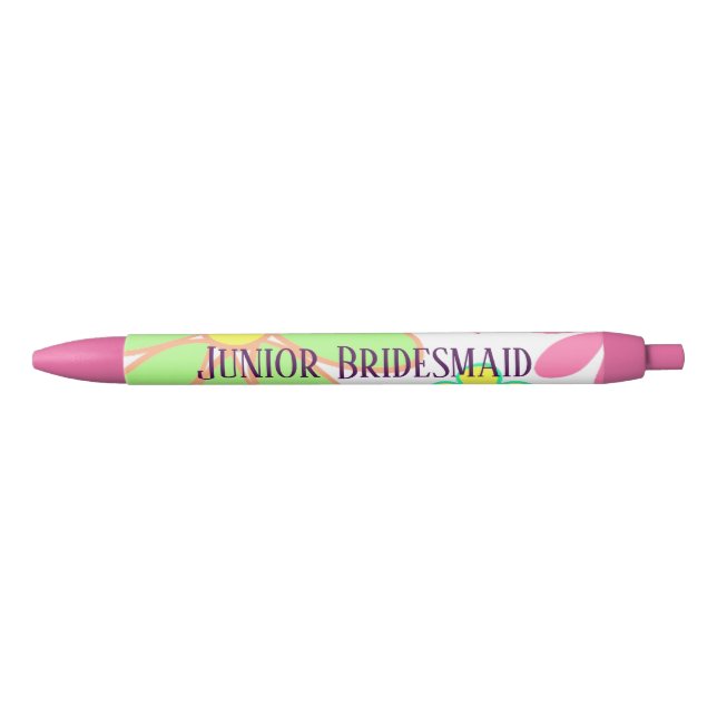 Outstanding Green Floral Junior Bridesmaid Pen (Front)