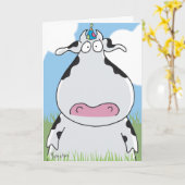 OUTSTANDING IN THE FIELD Birthday Card (Yellow Flower)