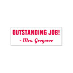 [ Thumbnail: "Outstanding Job!" + Custom Teacher Name Self-Inking Stamp ]