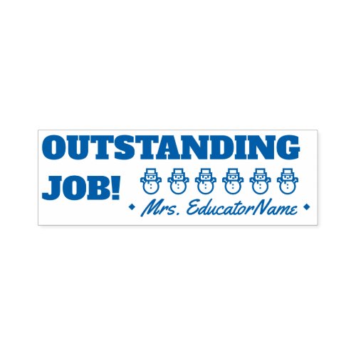 OUTSTANDING JOB  Instructor Name Rubber Stamp