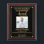 Outstanding Leadership for Boss | Gold & Black Award Plaque<br><div class="desc">The "Outstanding Leadership Award" is a prestigious recognition designed to honor exceptional individuals who demonstrate outstanding leadership qualities. It is a plaque with an elegant gold and black design symbolizing excellence and sophistication. This beautifully crafted plaque serves as a lasting testament to the recipient's dedication and significant contributions, making it...</div>