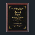 Outstanding Leadership for Boss | Gold & Black Award Plaque<br><div class="desc">The "Outstanding Leadership Award" is a prestigious recognition designed to honor exceptional individuals who demonstrate outstanding leadership qualities. It is a plaque with an elegant gold and black design symbolizing excellence and sophistication. This beautifully crafted plaque serves as a lasting testament to the recipient's dedication and significant contributions, making it...</div>