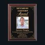 Outstanding Leadership for Boss or Leader Award Plaque<br><div class="desc">Award to recognize your favorite Employee. Let them know how much you appreciate them. custom photo and text</div>
