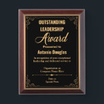Outstanding Leadership for Boss or Leader Award Plaque<br><div class="desc">Award to recognize your favorite Employee. Let them know how much you appreciate them.</div>