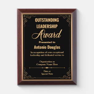 Outstanding Leadership for Boss or Leader Award Plaque