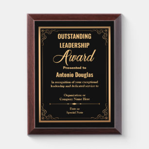Outstanding Leadership for Boss or Leader Award Plaque