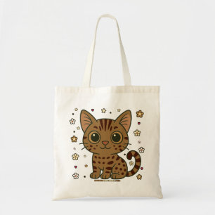 Outstanding Oscar Floral Tabby Cat Tote Bag