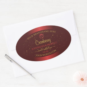 Outstanding Red Product Labels Gold Glitter Floral