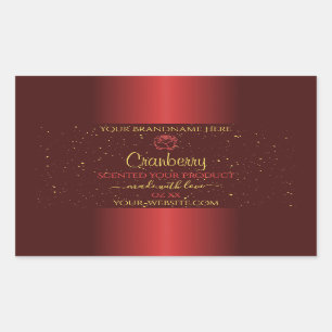 Outstanding Red Product Labels Gold Glitter Floral