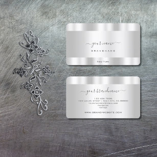 Outstanding Silver Effect Professional and Elegant Business Card