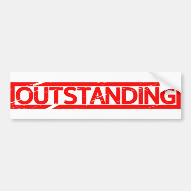 Outstanding Stamp Bumper Sticker (Front)