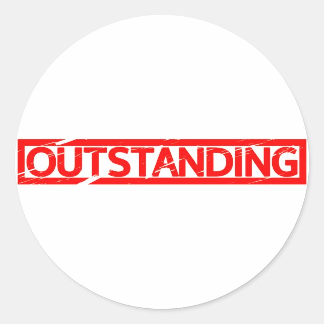 Outstanding Stamp Classic Round Sticker (Front)