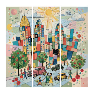 Outstanding Summer In The Big City Triptych
