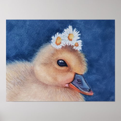 Outstanding Sweet Baby Duckling Poster