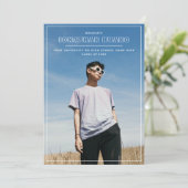 Outstanding | Trendy Photo Graduation Announcement (Standing Front)