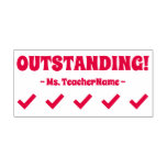 [ Thumbnail: "Outstanding!" + Tutor's Name Rubber Stamp ]