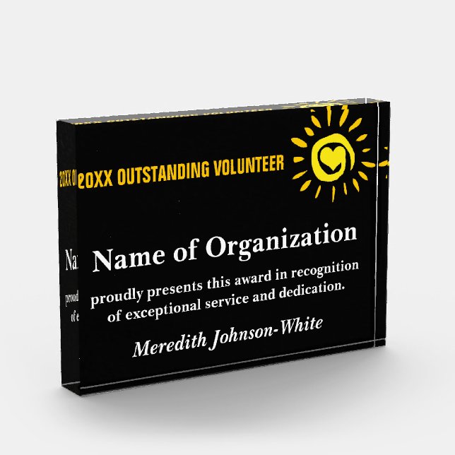 Outstanding Volunteer Award (Left)