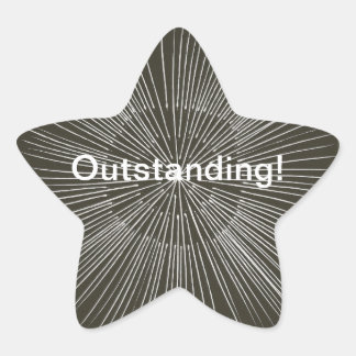 Outstanding White Pulsating lines, Black Stickers