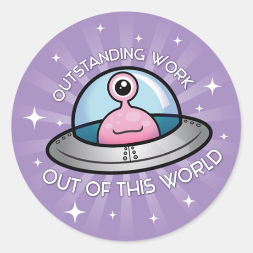Outstanding Work Alien Sticker