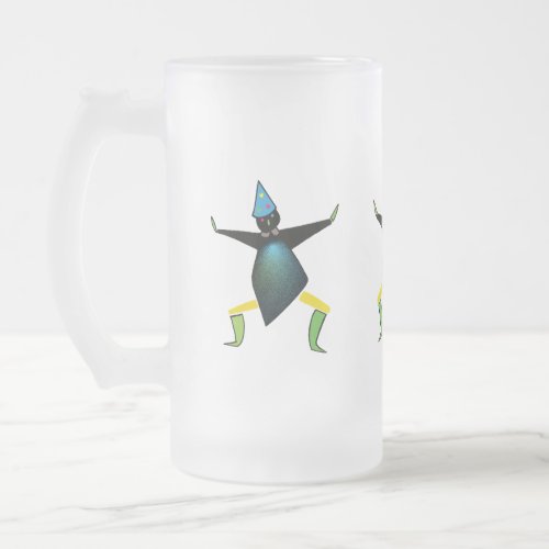 Outstretched Arms Reaching out Frosted Glass Beer Mug