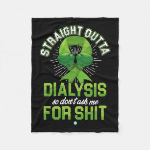 Outta Dialysis Kidney Disease Patient Fun Gift 1 Fleece Blanket