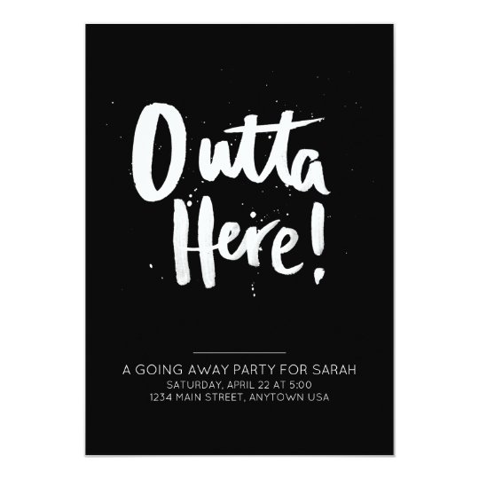 outta here going away party invitation zazzle com