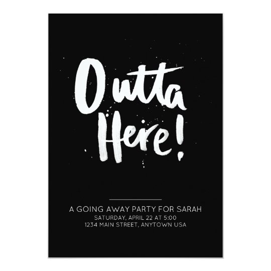 Outta Here Going Away Party Invitation | Zazzle.com