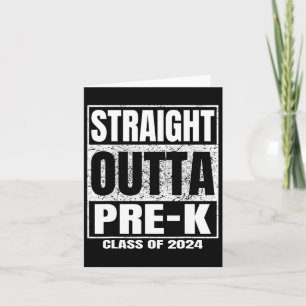 Outta Pre-k School Cl Of 2024 Funny Graduation  Card