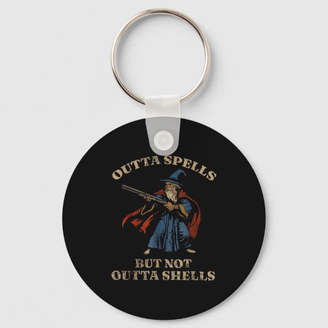 Outta Spells But Not Outta Shells Vintage  Keychain (Front)
