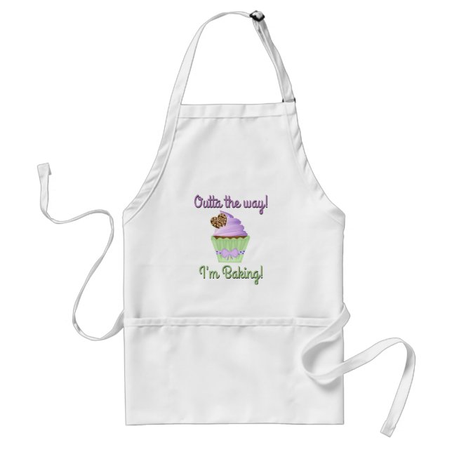 Outta the Way! I'm Baking! Adult Apron (Front)