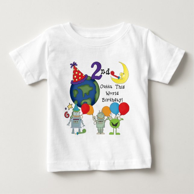 Outta This World 2nd Birthday Tshirts (Front)