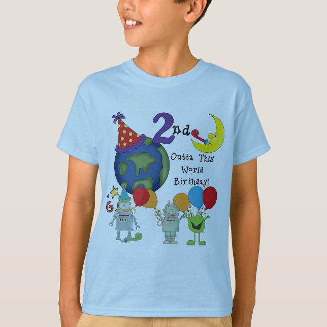 Outta This World 2nd Birthday Tshirts (Front)