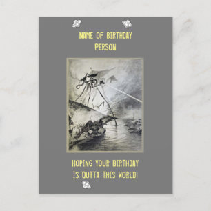 OUTTA THIS WORLD BIRTHDAY! POSTCARD