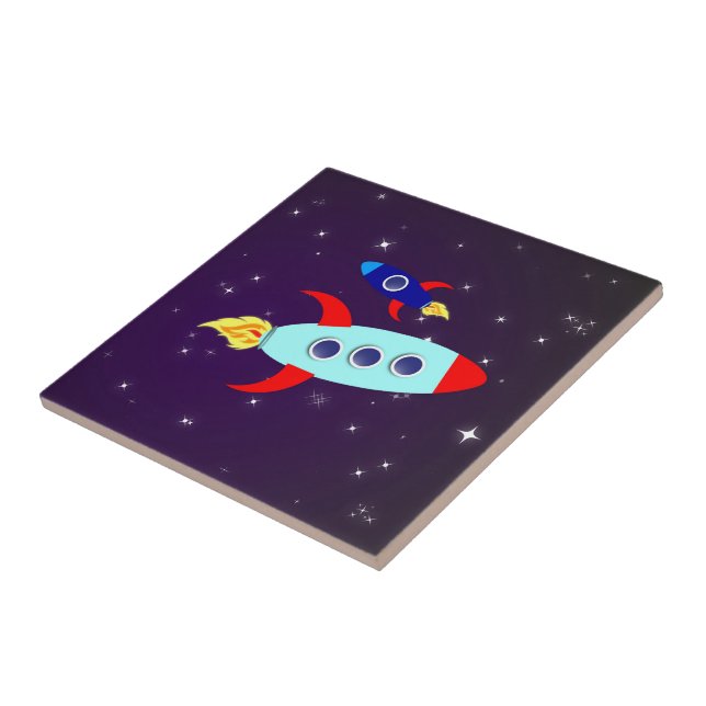 Outta This World! Boy Ceramic Tile (Side)
