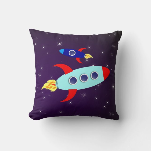 Outta This World! Boy Throw Pillow (Front)