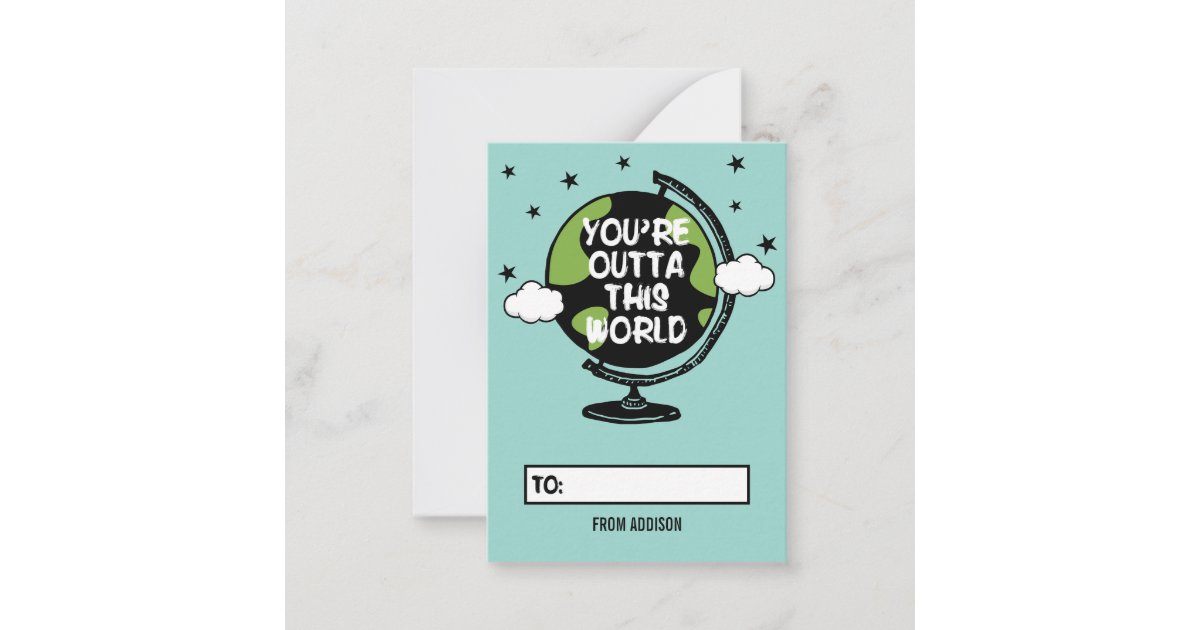Outta This World Classroom Valentine Card 100pk | Zazzle