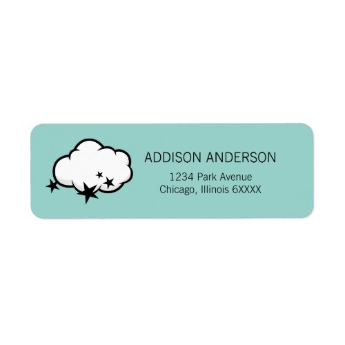 Outta This World Cloud Valentine Address Label