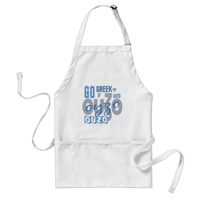 Ouzo apron - choose style & color (Front)
