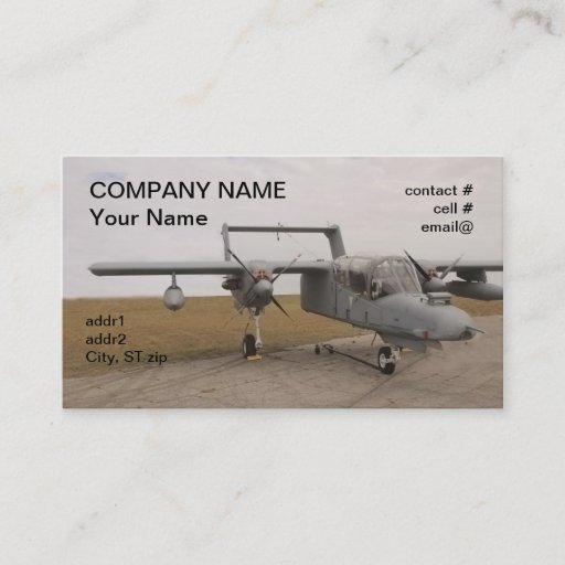 Customizable OV-10 Bronco Business Card Templates