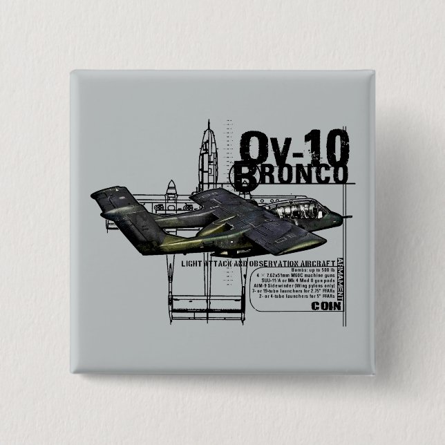 OV-10 Bronco Pinback Button (Front)