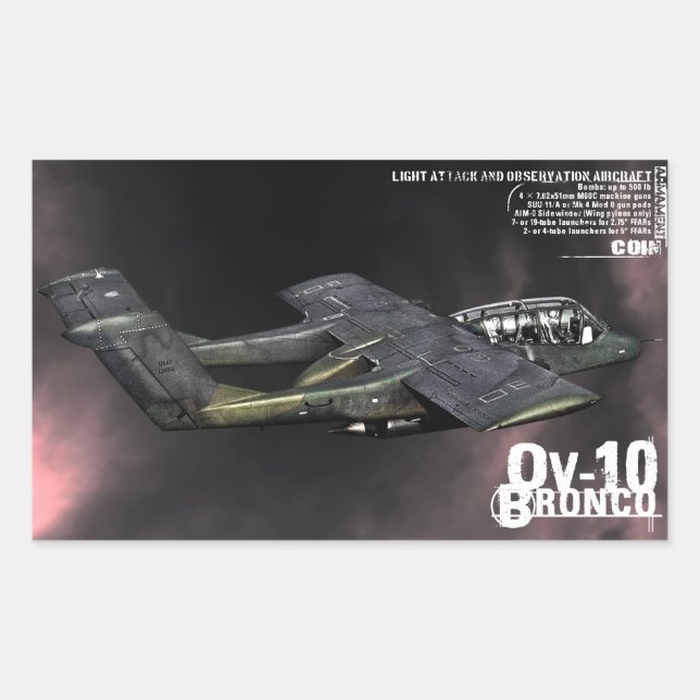 OV-10 Bronco Rectangular Sticker (Front)